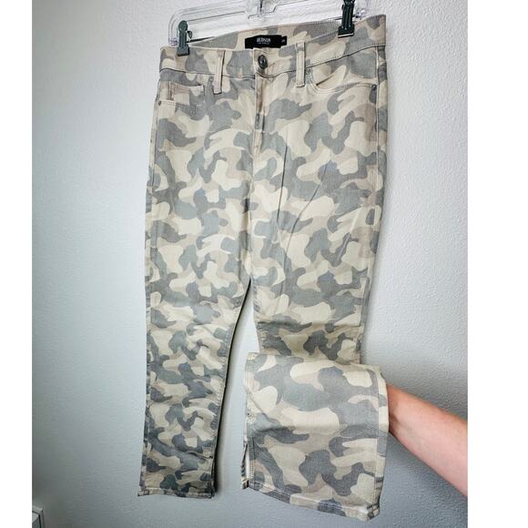 Hudson Nico Peyote Camo Mid-Rise Split Ankle Front Zip Jeans 29 - Picture 4 of 16